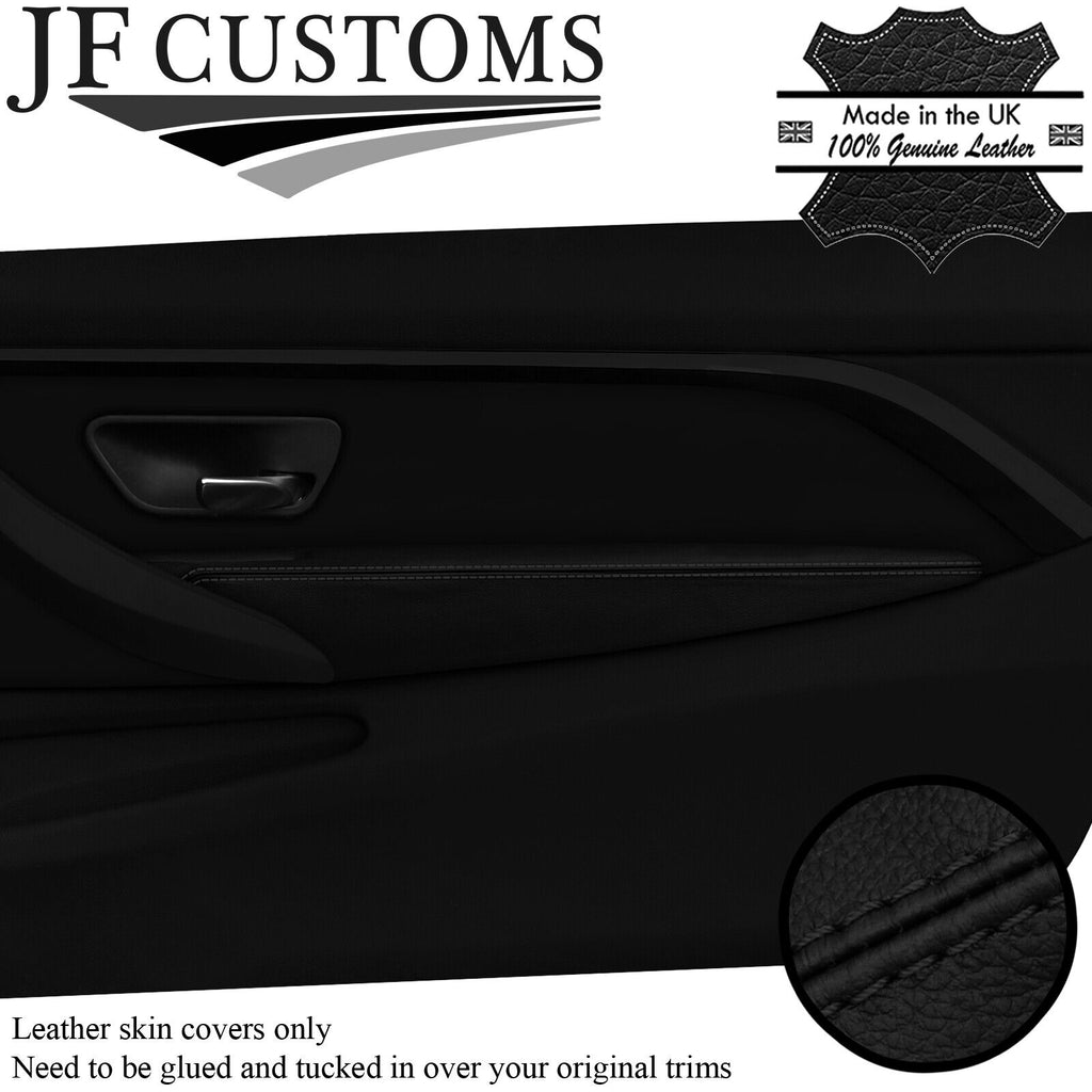 BLACK STITCH LEATHER FRONT DOOR ARMREST COVERS FOR BMW F32 F33 F82 F83