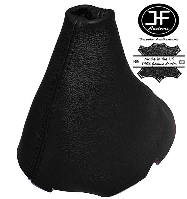BLACK LEATHER BLACK STITCH GEAR GAITER FITS HONDA CIVIC MK IX 9 2012-2015