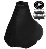 BLACK LEATHER BLACK STITCH GEAR GAITER FITS HONDA CIVIC MK IX 9 2012-2015