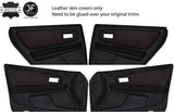 RED  STITCH 2X FRONT+REAR DOOR CARD TRIM COVERS FOR TOYOTA JZX 100 CHASER JF1