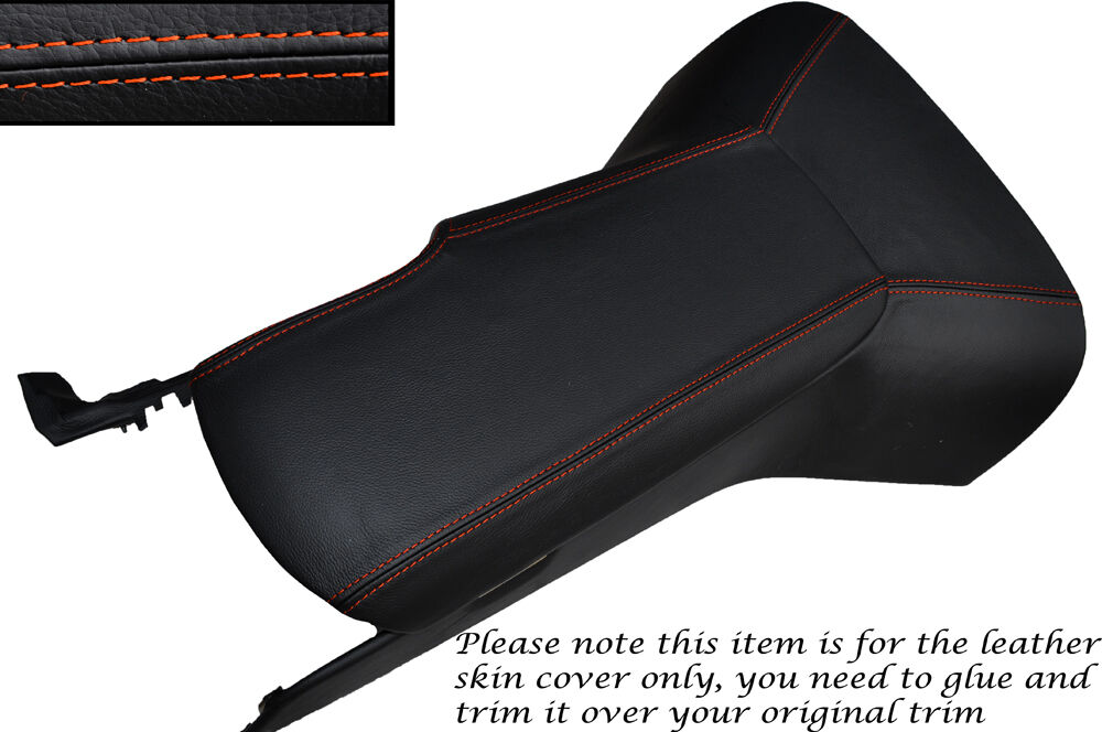 ORANGE STITCH CENTRE CONSOLE COVER & ARMREST COVER FITS CORVETTE C6 2005-2013