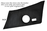 BLACK STITCHING 2X REAR DOOR CARD LEATHER SKIN COVERS FITS PORSCHE 911 930