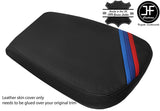 BLACK STITCHING TRI STRIPES LEATHER ARMREST LID COVER FOR BMW X4 F26 14-2018