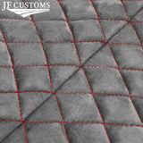 DSG2 D RED STITCH L GREY SUEDE HEADLINER COVER FOR MITSUBISHI LANCER EVO 7 8 9