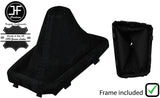 BLACK STITCH SUEDE AUTOMATIC DSG GEAR GAITER+FRAME FOR SEAT LEON MK3 FL 17-18