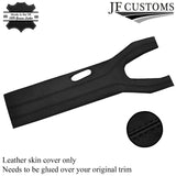 BLACK STITCHING CENTRE CONSOLE PAD LEATHER COVER FITS JAGUAR E TYPE CUSTOM NEW
