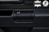 BLACK STITCH 2X FRONT DOOR HANDLE LEATHER COVERS FITS TOYOTA FJ CRUISER 07-15