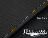 YELLOW DIAMOND STITCH VINYL 2X TAILORED FLOOR CARPETS FOR DAF CF 65 75 85 04-08