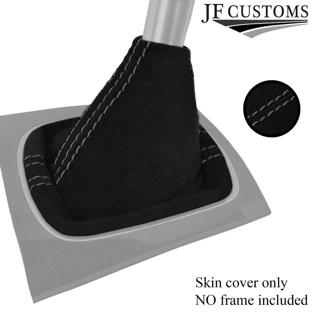 GREY STITCHING REAL SUEDE MANUAL GEAR GAITER FITS AUDI A3 8P 2004-2012