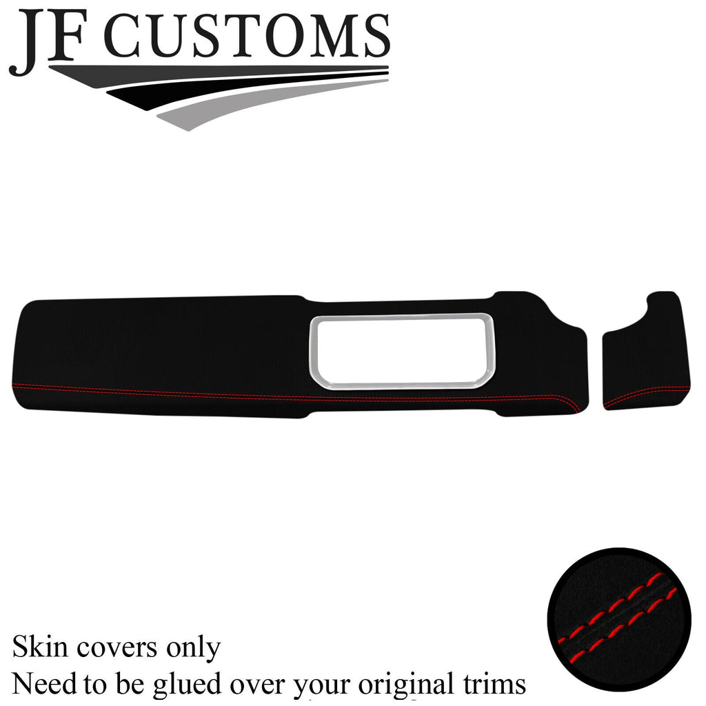 RED STITCH SUEDE 2X FRONT DASH TRIM COVERS FOR RANGE ROVER SPORT L494 13-21