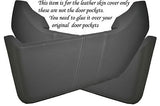 WHITE STITCH FITS VW T4 TRANSPORTER CARAVELLE 90-03 2X DOOR POCKETS COVERS