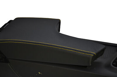 FITS VAUXHALL INSIGNIA LEATHER ARMREST COVER yellow stitch CUSTOM NEW MADE IN UK