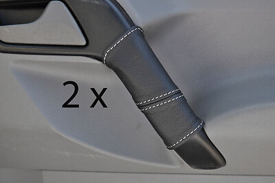 white stitch FITS MERCEDES SPRINTER & VW CRAFTER 06-12 2X DOOR HANDLE COVERS