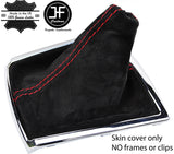 RED STITCH REAL SUEDE GEAR GAITER FOR TOYOTA COROLLA VERSO 2004-2009 CUSTOM NEW