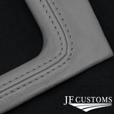 L GREY LEATHER COVERED MANUAL SHIFT SURROUND TRIM + FRAME FOR FORD MUSTANG 87-93