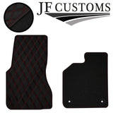 D RED DIAMOND STITCH VINYL 2X TAILORED FLOOR CARPET FOR SMART FORTWO 453 14-21
