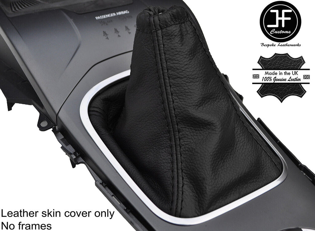 BLACK & BLACK TOP GRAIN LEATHER MANUAL GEAR GAITER FOR TOYOTA AVENSIS 15-18