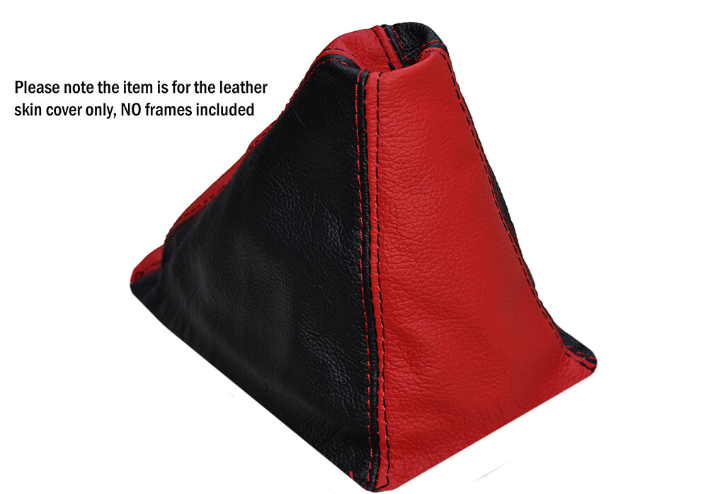 BLACK RED LEATHER SKIN GEAR GAITER FITS HONDA CIVIC EG6 EG9 EJ1 1992-1995