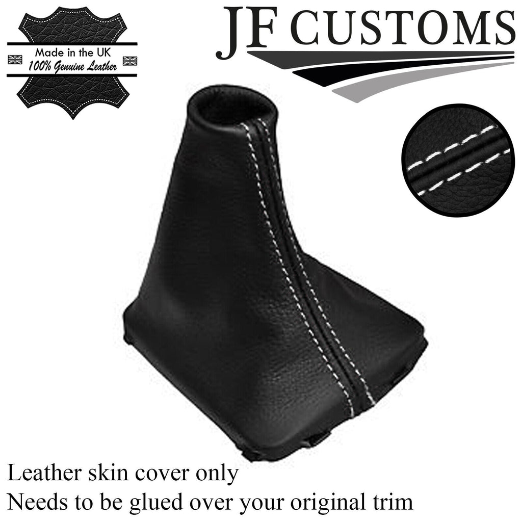 WHITE STITCHING FITS VOLVO XC60 2008+ LEATHER GEAR GAITER CUSTOM NEW MADE IN UK