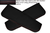 RED STITCHING FITS DAIHATSU COPEN 2003+ 2X SUN VISORS LEATHER COVERS ONLY
