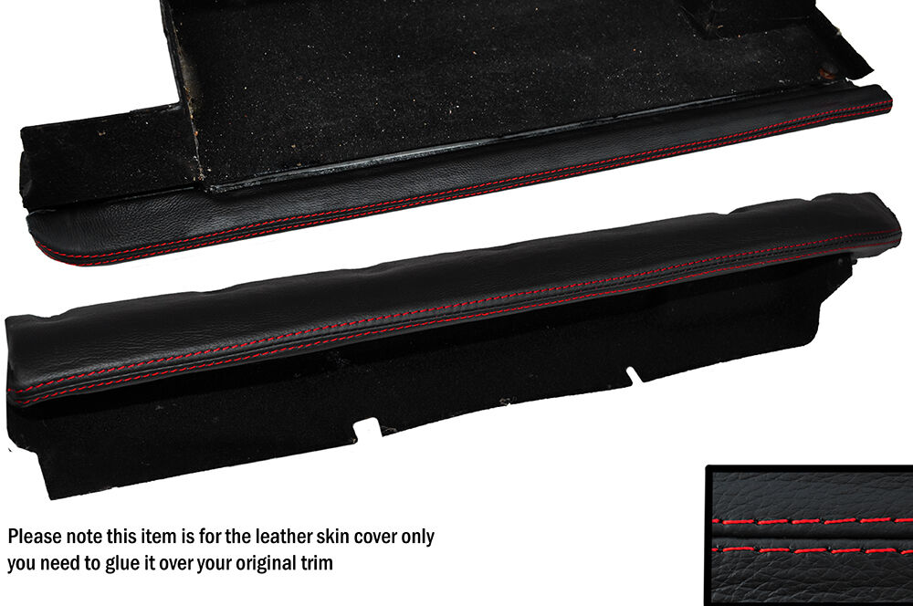 RED STITCH UNDER DASH STORAGE TRAY LEATHER SKIN COVERS FITS PORSCHE 928 S2 S4