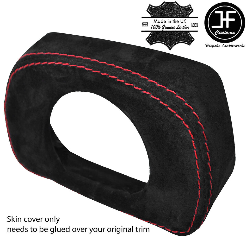 RED STITCH STEERING SHROUD COLUMN REAL SUEDE COVER FITS PORSCHE 944 S2 86-91