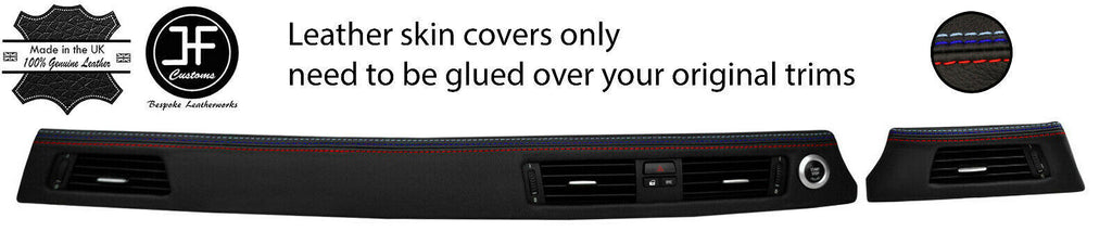 TRI STITCH DASH DASHBOARD VENT TRIM LEATHER COVERS FOR BMW 3 E90 E91 E92 E93