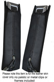 BLACK  STITCHING 2X FRONT SEAT BELT LEATHER SKIN COVERS FITS CORVETTE C3 68-82