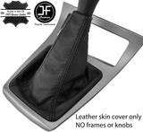 BLACK STITCH TOP GRAIN LEATHER GEAR GAITER FITS SUBARU FORESTER 2002-2008