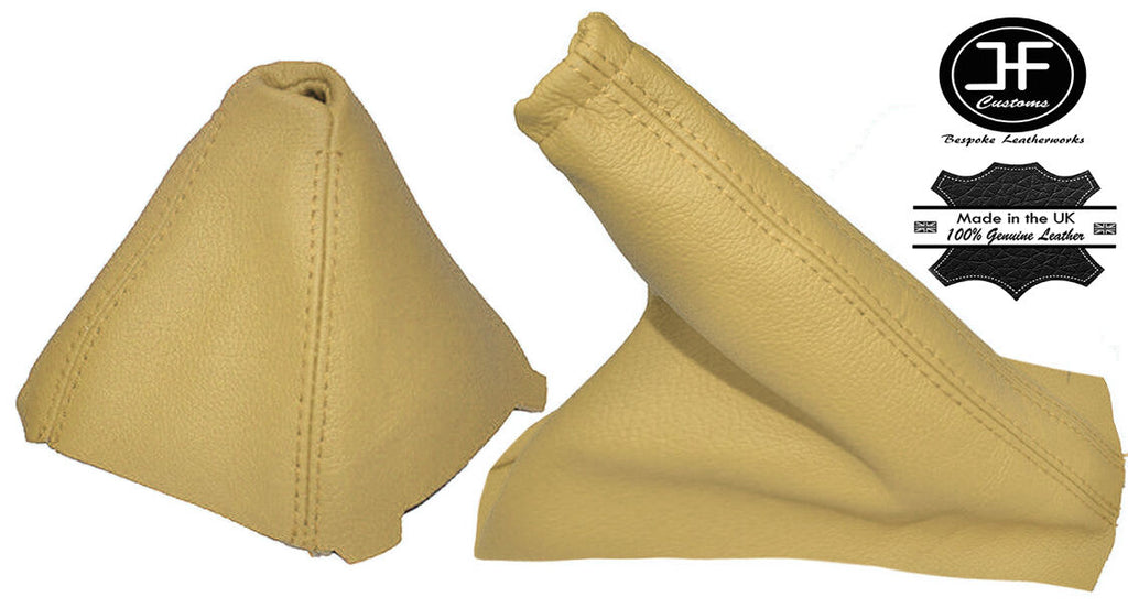 BEIGE LEATHER  FITS VOLVO S60 2000-2007 MANUAL GEAR  HANDBRAKE GAITER LEATHER
