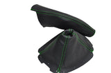 GREEN STITCHING FITS MAZDA MX5 MK1 EUNOS 1989-1997 LEATHER GEAR HANDBRAKE GAITER