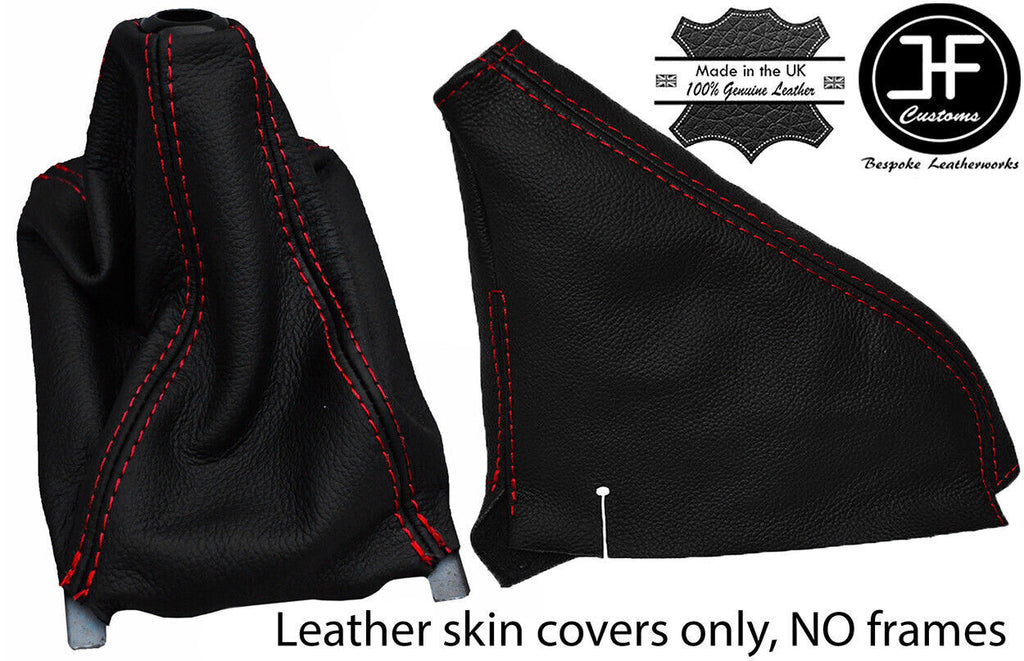 RED STITCH LEATHER GEAR HANDBRAKE GAITER SET FOR HONDA CRX DEL SOL 1992-1997