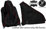 RED STITCH LEATHER GEAR HANDBRAKE GAITER SET FOR HONDA CRX DEL SOL 1992-1997