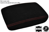 RED STITCHING ARMREST REAL SUEDE COVER FITS HONDA CIVIC 1992-1995 CUSTOM NEW