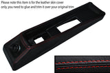 RED STITCH CENTRE CONSOLE TRIM LEATHER COVER FITS AUSTIN PRINCESS 78-82