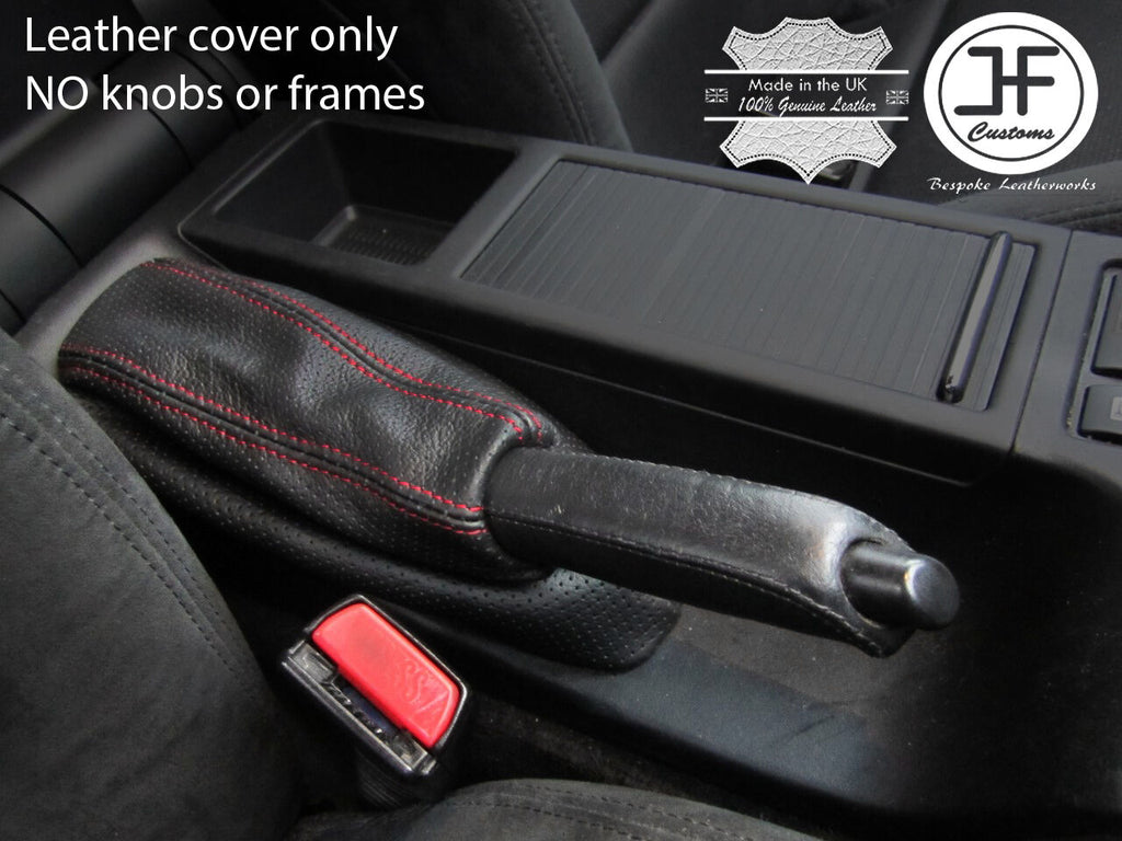 RED STITCHING PERFORATED LEATHER HANDBRAKE GAITER FITS BMW E36 E46 1991-2005