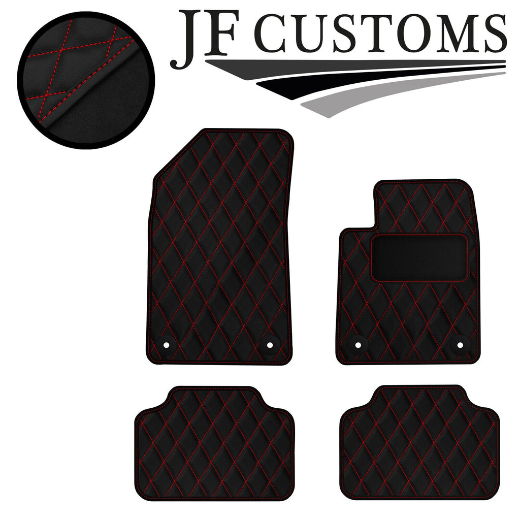 RED DIAMOND STITCH VINYL 4X TAILORED FLOOR CARPETS FOR CITROEN C6 05-12 JF1