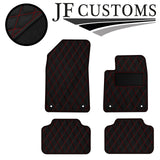 RED DIAMOND STITCH VINYL 4X TAILORED FLOOR CARPETS FOR CITROEN C6 05-12 JF1