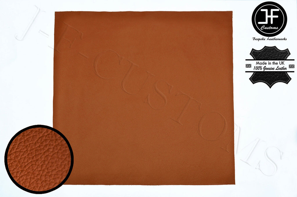 BROWN LEATHER 50cm x 50cm QUALITY TOP GRAIN GENUINE LEATHER CRAFTS AUTOMOTIVE