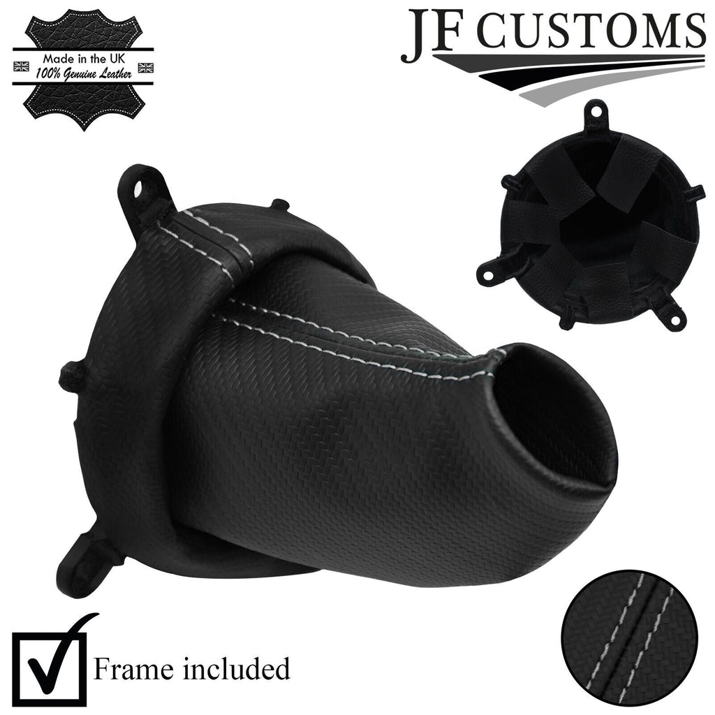 L GREY STITCH CARBON VINYL GAITER+PLASTIC FRAME FOR HONDA CIVIC EP3 TYPE R 01-05