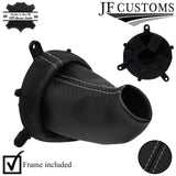 L GREY STITCH CARBON VINYL GAITER+PLASTIC FRAME FOR HONDA CIVIC EP3 TYPE R 01-05