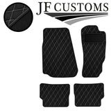 WHITE DIAMOND STITCH VINYL 4X TAILORED FLOOR CARPETS FOR MAZDA RX8 03-12 JF1