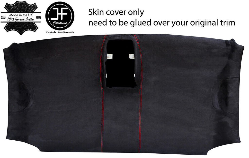 RED STITCH ROOF HEADLINING LUXE SUEDE COVER FITS VW T6 MULTIVAN 2016-2019 JF1
