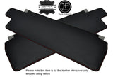 RED STITCHING 2X SUN VISORS LEATHER COVERS FITS LDV CONVOY CUSTOM NEW MADE IN UK