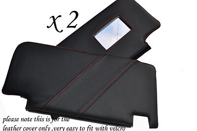 RED STITCH FITS HONDA CIVIC & CIVIC TYPE R 96-00 2X SUN VISORS LEATHER COVERS