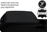 BLACK STITCHING ARMREST LID REAL LEATHER COVER FITS KIA NIRO 2016-2019