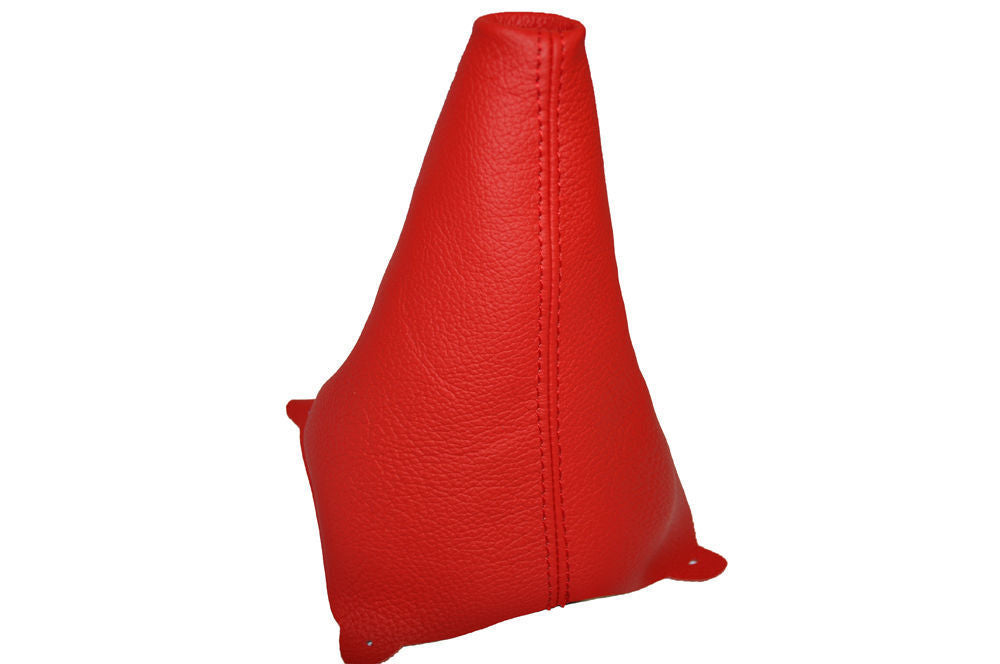 RED LEATHER FITS SKODA FABIA RS 6Y GEAR GAITER 1999-2007 CUSTOM NEW MADE IN UK