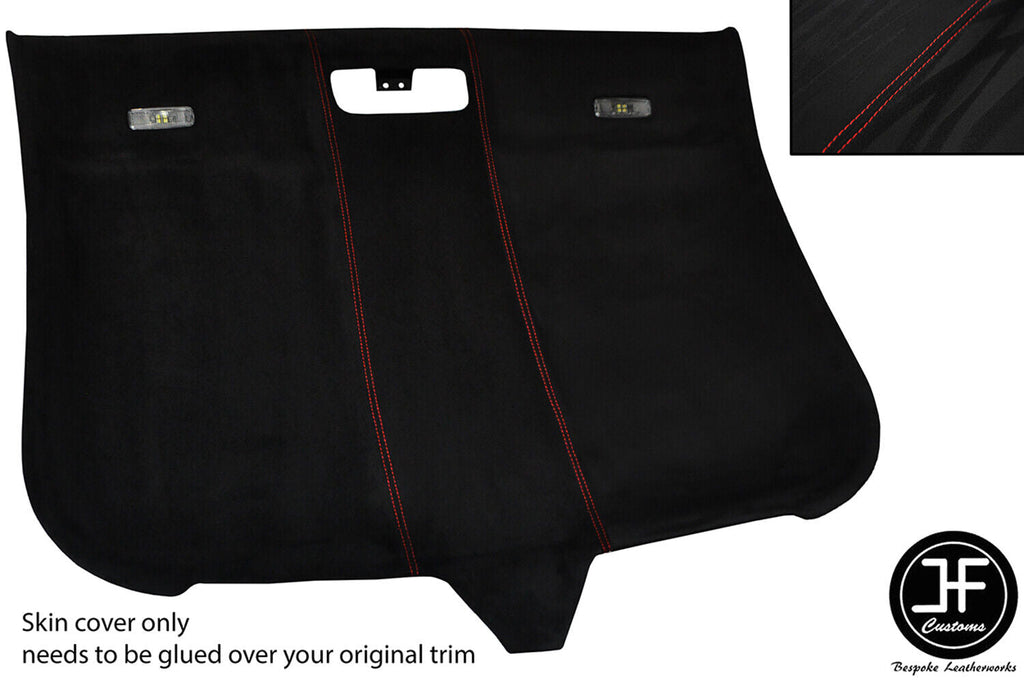 RED STITCHING ROOF LINING HEADLINING LUXE SUEDE COVER FOR AUDI TT MK2 06-14