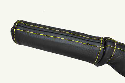 yellow stitch FITS TOYOTA STARLET 96-99 HANDBRAKE LEATHER HANDLE COVER ONLY