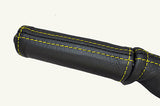 yellow stitch FITS TOYOTA STARLET 96-99 HANDBRAKE LEATHER HANDLE COVER ONLY